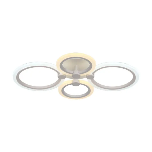 LED Ceiling Chandelier with Remote Control 45W with Modern Design and 360Â° Light Beam, White Color 600x400x100mm Dimmable CCT 3