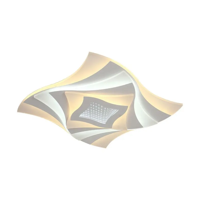 75W LED Ceiling Lamp 3 Step Dimmable With Remote Control White Body IP20