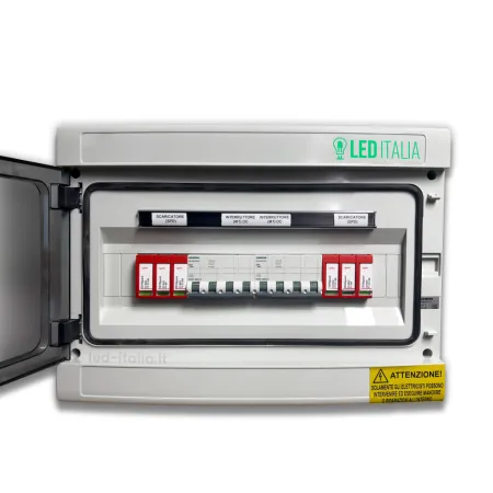 Quadro di Campo DC 2/2 MPPT 1000VDC 14-20A 12 Moduli Magnetotermico + SPD EATON / DEHN IP65