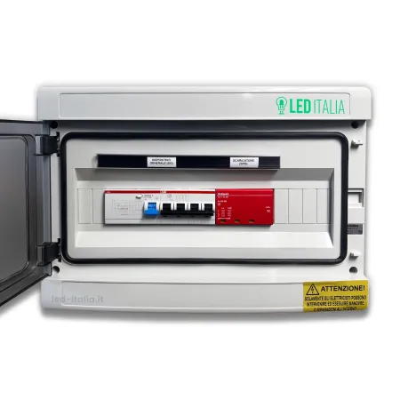 Quadro AC Trifase 10kW 20A 400V 8 Moduli Differenziale + SPD ABB / DEHN IP65