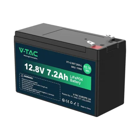Batteria al Litio 12.8V 7.2Ah per Allarmi, Videosorveglianza, UPS Terminali T1 150*63*93mm IP55