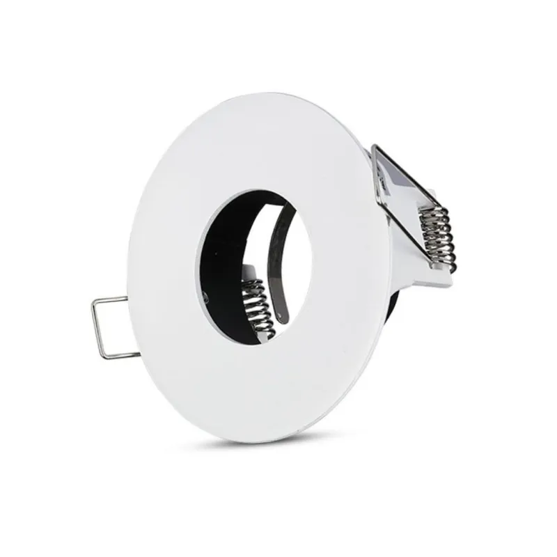 GU10 Fitting Matt Round White