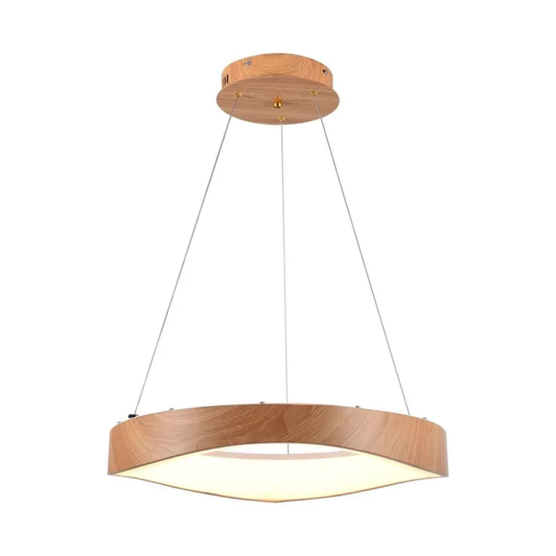 LED Designer Pendant Lampholder Wood Painting+White Body D500