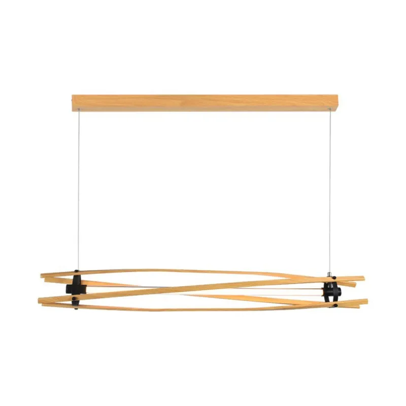 LED Designer Pendant Lampholder Wood Painting+White Body L1200