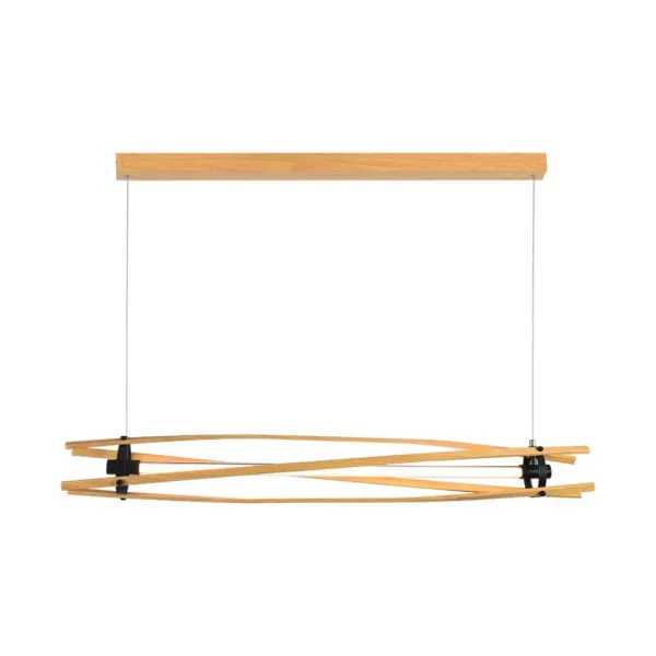 LED Designer Pendant Lampholder Wood Painting+White Body L1200