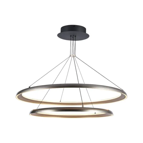 LED Designer Pendant Lampholder Champagne Gold + White Body D400+D600