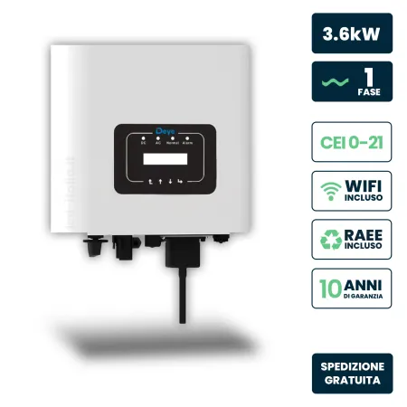 Inverter Fotovoltaico di Stringa Monofase Deye 36kW 1 MPPT WiFi CEI 0-21 IP65