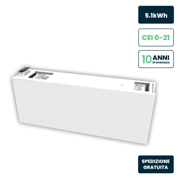Batteria di Accumulo Hiconics HiEnergy (Midea) Aggiuntiva Monofase 5kWh LFP IP65 ad Alta Tensione per espansione Inverter Hiconi
