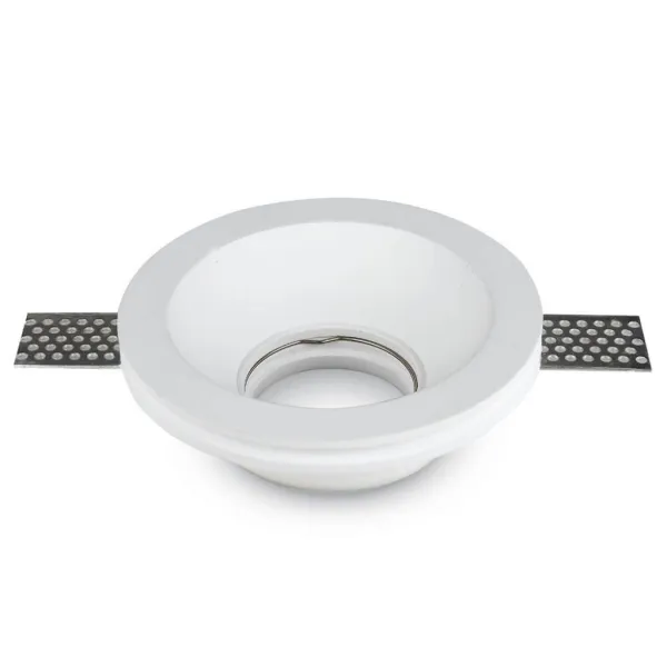 GU10 Fitting Round Gypsum White