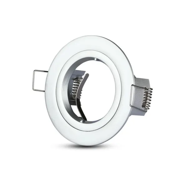 GU10 Fitting Round Silver Grey