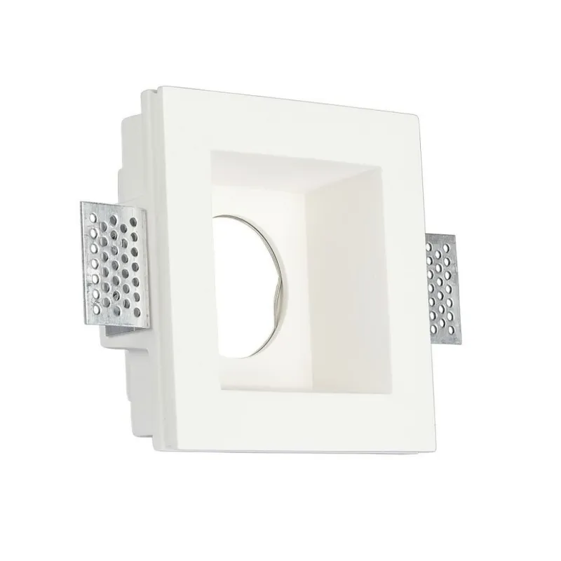GU10 Fitting Square Gypsum White