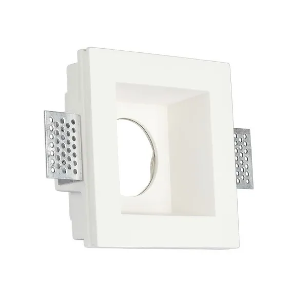GU10 Fitting Square Gypsum White