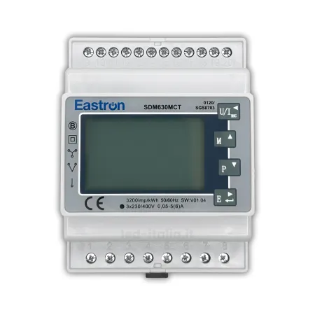 Meter Trifase Eastron con CT Esterno e RS485 Modbus, Contatore Bidirezionale per Sistemi Fotovoltaici con Inverter Deye e Solis,