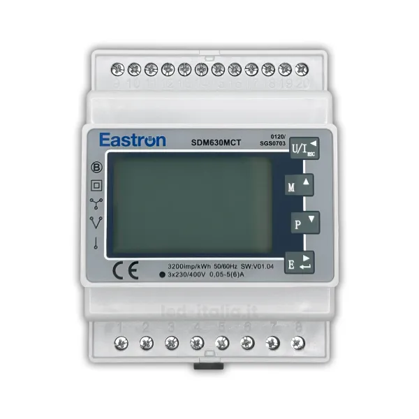 Meter Trifase Eastron con CT Esterno e RS485 Modbus, Contatore Bidirezionale per Sistemi Fotovoltaici con Inverter Deye e Solis,
