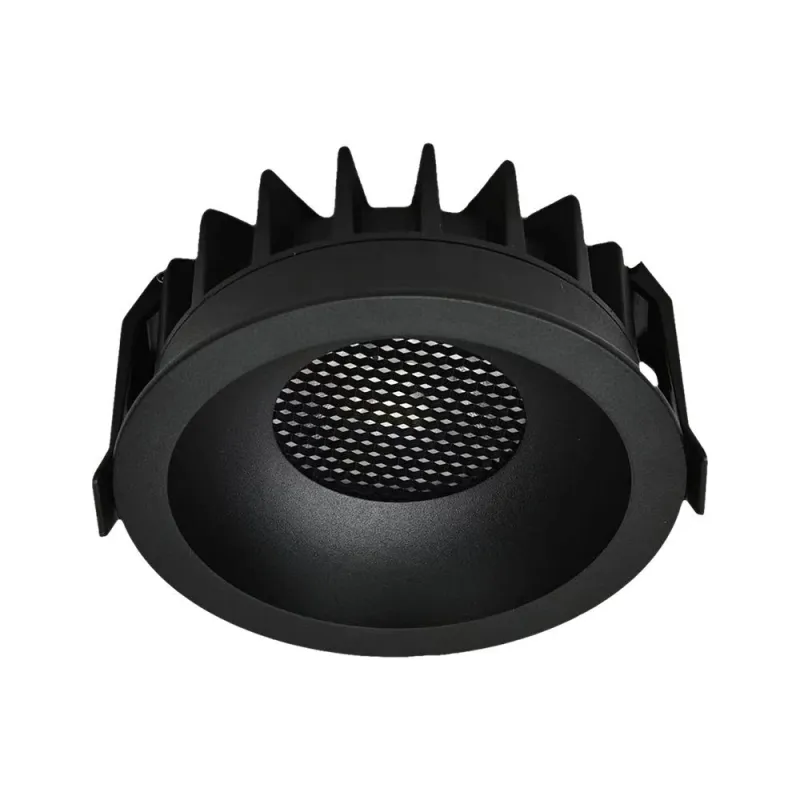 24W LED HONEY COMB DOWNLIGHT BRIDGELUX CHIP CCT:3IN1 BLACK RING + BLACK HEATING