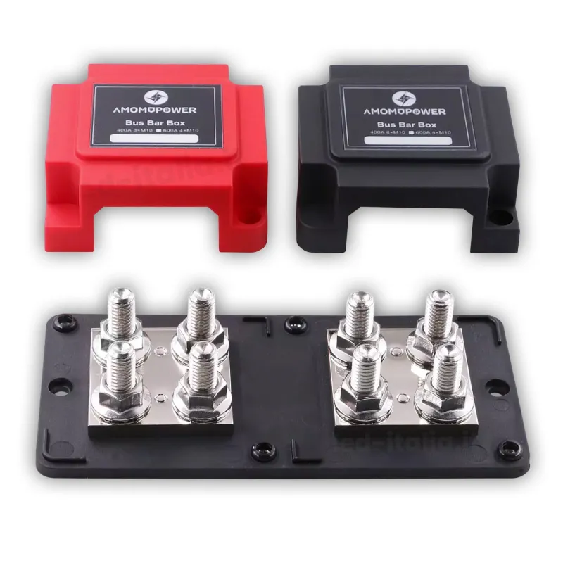 Busbar collegamento in Parallelo di Batterie Bassa Tensione 4xM10 48V 400A