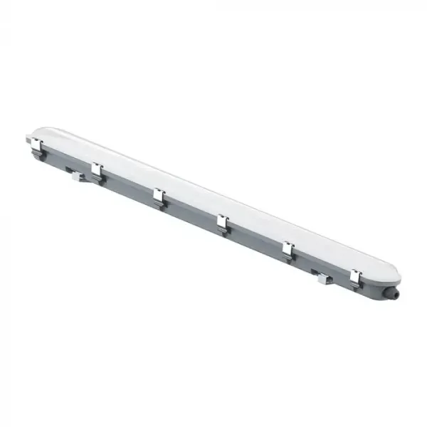 36W LED WP LAMP FITTING 120CM- EM KIT-MILKY COVER+SS CLIPS 6500K