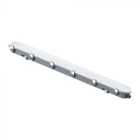 36W LED WP LAMP FITTING 120CM- SENSOR-MILKY COVER+SS CLIPS 4000K