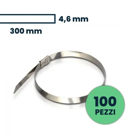 Cable Tie Stainless 4.6*300mm 100Pcs/Pack