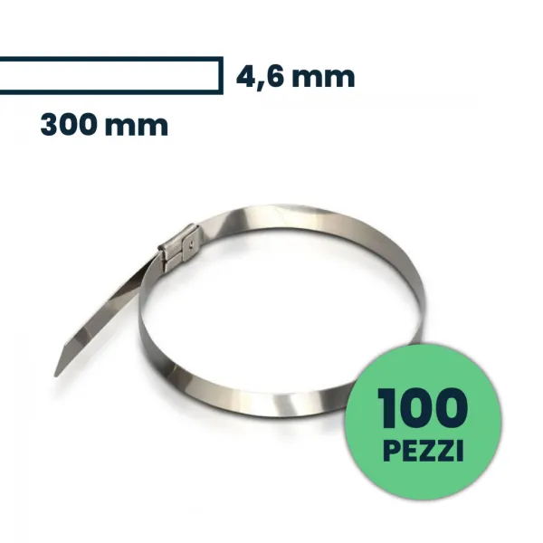 Cable Tie Stainless 4.6*300mm 100Pcs/Pack