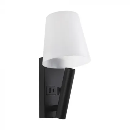 2W LED BEDSIDE LIGHT ALUMINUM+PC+IRON WITH CREE CHIP 3000K BLACK BODY IP20