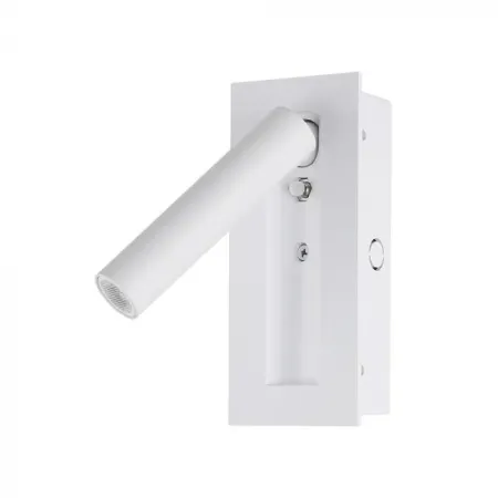 2W LED BEDSIDE LIGHT ALUMINUM+PC WITH CREE CHIP 3000K WHITE BODY IP20