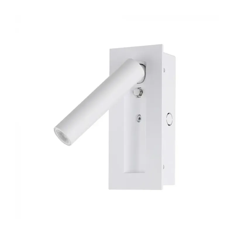 2W LED BEDSIDE LIGHT ALUMINUM+PC WITH CREE CHIP 3000K WHITE BODY IP20