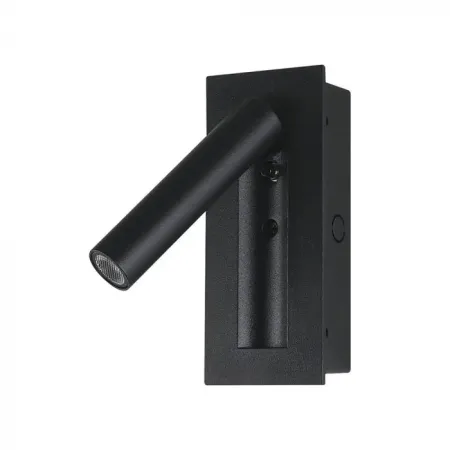 2W LED BEDSIDE LIGHT ALUMINUM+PC WITH CREE CHIP 3000K BLACK BODY IP20