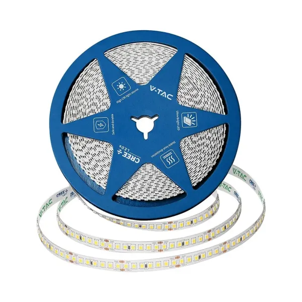 168 12W LED STRIP LIGHT WITH CREE CHIP 6500K IP20 24V 8MM DOUBLE PCB