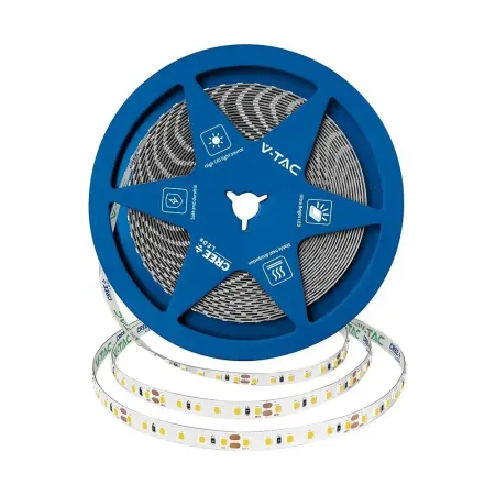 120 10W LED STRIP LIGHT WITH CREE CHIP 6500K IP20 24V 8MM DOUBLE PCB