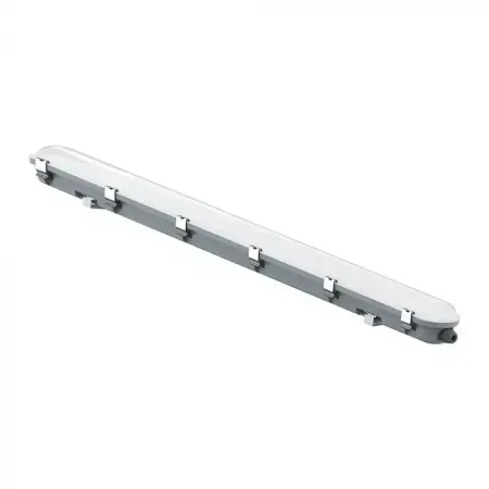LED Waterproof Fitting Milky Cover 1500mm 48W Sensor+SS Clips 6500K