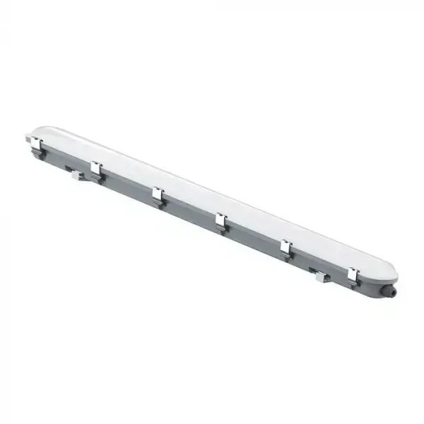 LED Waterproof Fitting Milky Cover 1500mm 48W Sensor+SS Clips 6500K