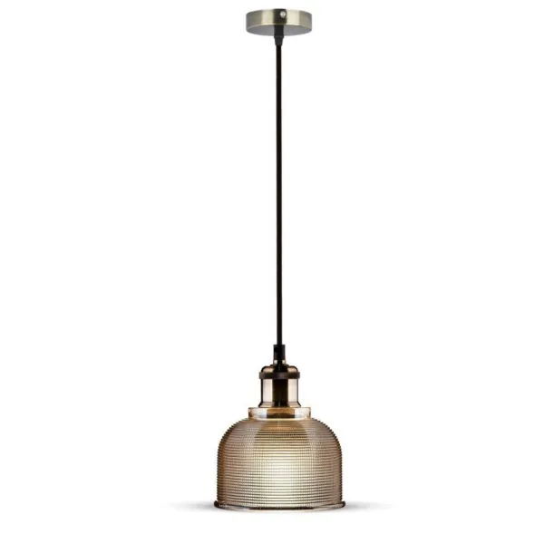 Glass Pendant Light Amber Glass D:145mm
