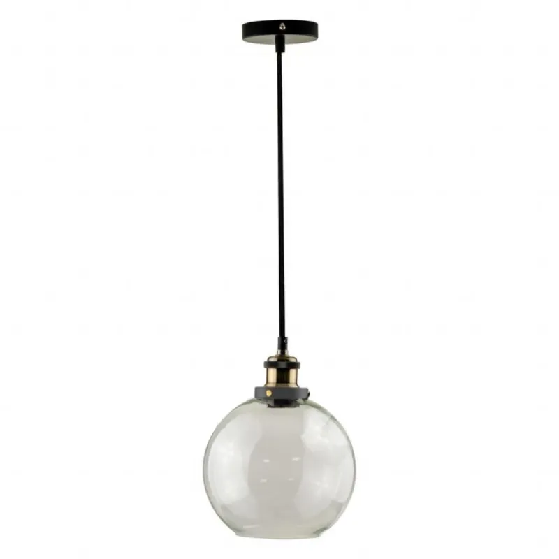 Vintage Glass Pendant Light Transparent D:200