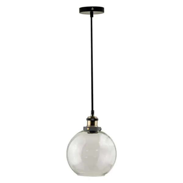 Vintage Glass Pendant Light Transparent D:200