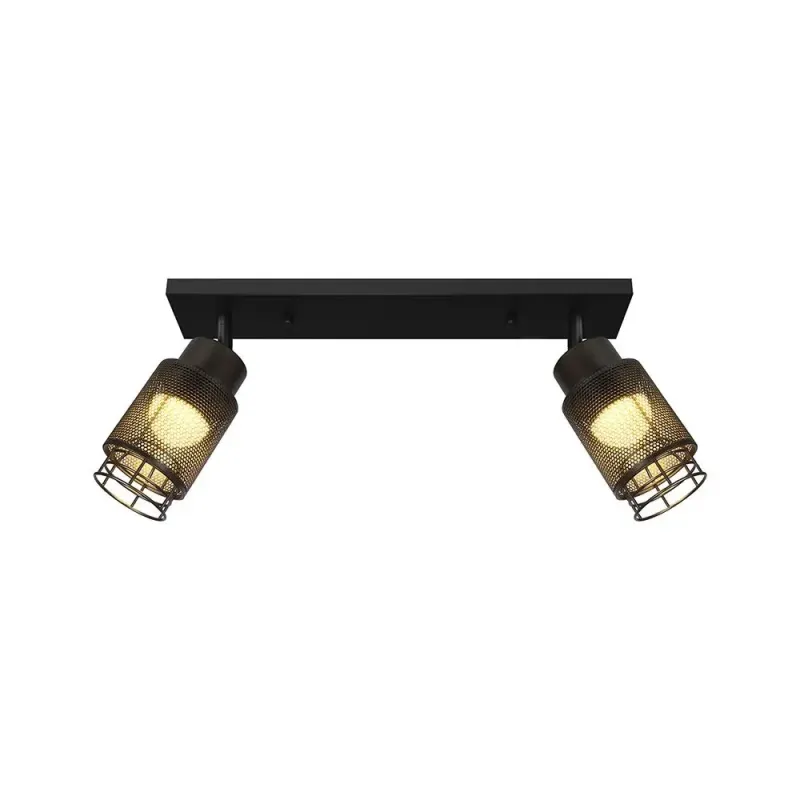 2X6W LED DECORATIVE CEILING LAMP (L400*W70*H30mm) 3000K MATT BLACK BODY