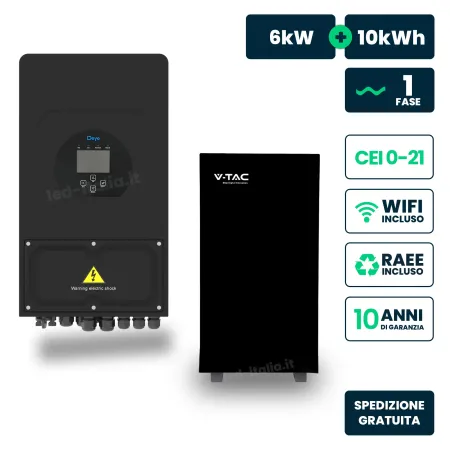 Kit fotovoltaico 6kw con batteria 10 kw | Energy Clever