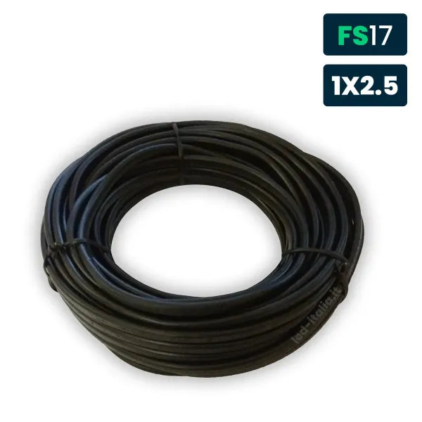 Cavo Unipolare FS17 450/750V 2,50mm² Nero