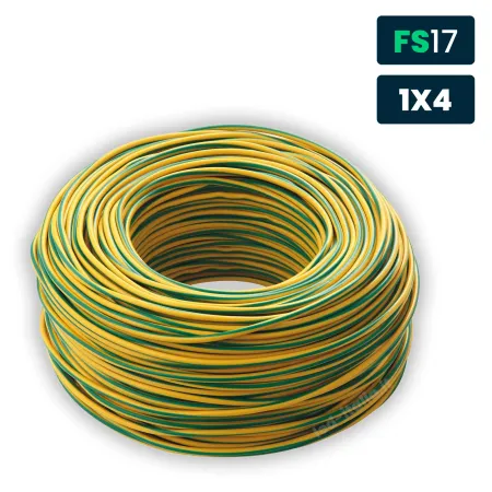 Cavo Unipolare FS17 450/750V 4mm² Giallo/Verde