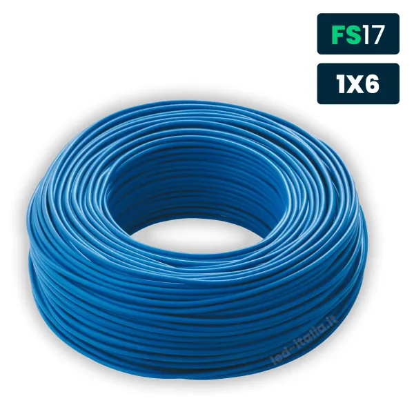 Cavo Unipolare FS17 450/750V 6mm² Blu