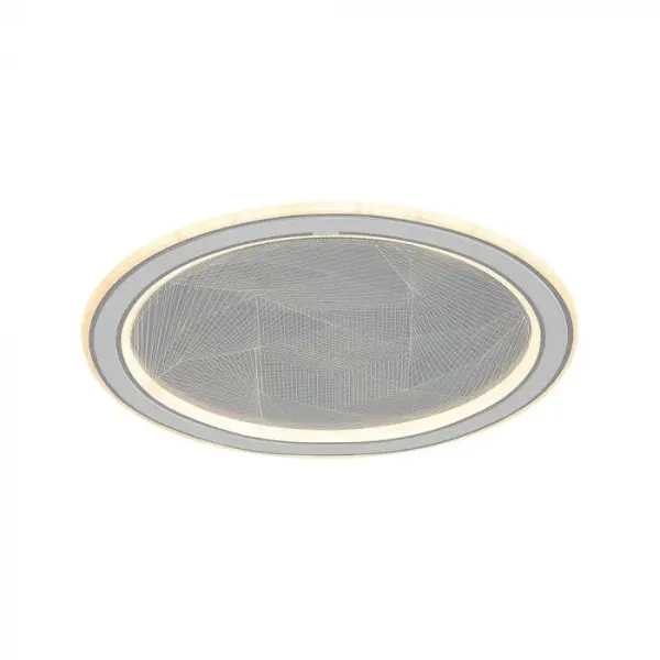 50W LED DECORATIVE CEILING LAMP CCT 3IN1 DIMMABLE IR REMOTE CONTROL GREY