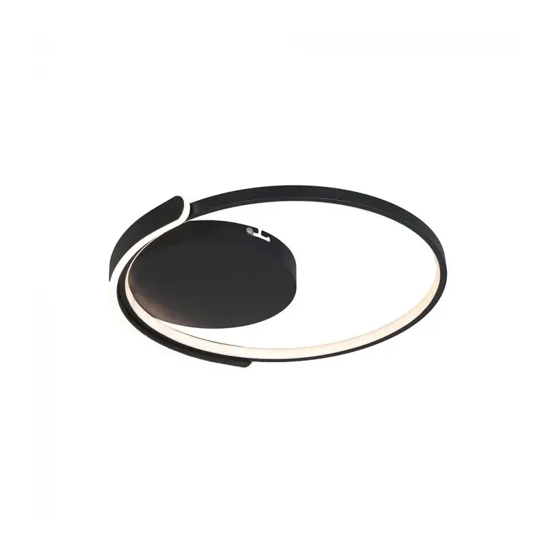 50W LED DECORATIVE CEILING LAMP CCT 3IN1DIMMABLE IR REMOTE CONTROL BLACK
