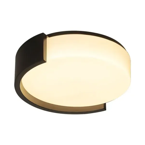 48W LED Decorative Ceiling Lamp (D450*H120mm) 3in1 Remote Control Dimmable Black