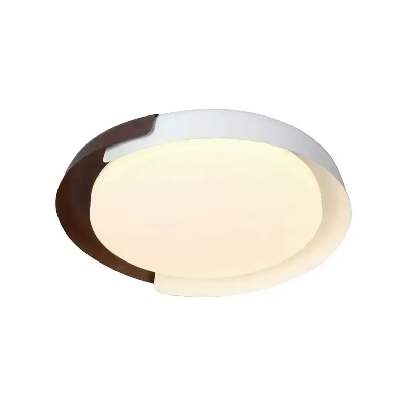 48W LED Decorative Ceiling Lamp (D500*H80mm) 3in1 Remote Control Dimmable White+Wood Grain