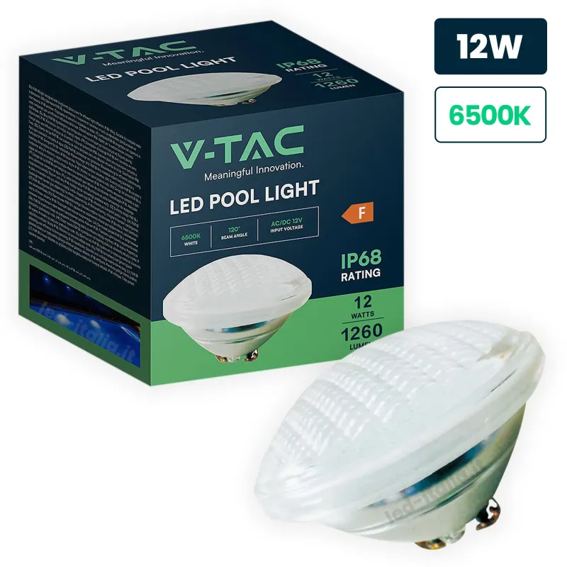 V-TAC Lampada LED da Piscina 12W PAR56 6500K IP68 | Energy Clever