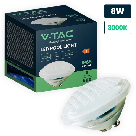 V-TAC Lampada LED da Piscina 8W PAR56 3000K IP68 | Energy Clever