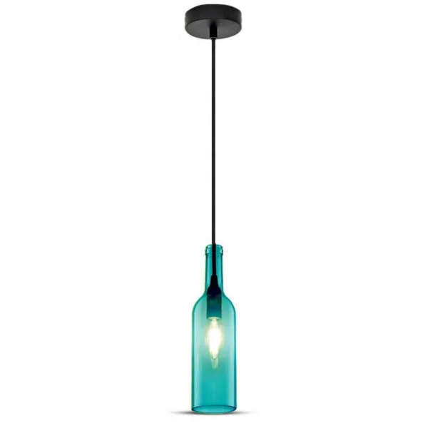 Bottle Pendant Light Blue