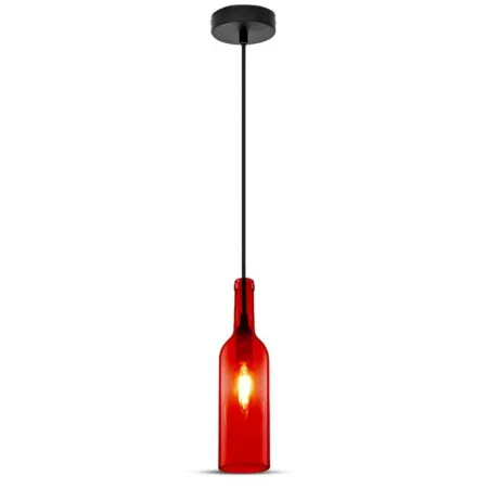 Bottle Pendant Light Red