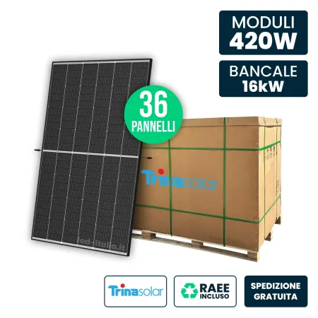 Bancale 36 Pannelli Solari Trina 420W 15kW+ | Energy Clever