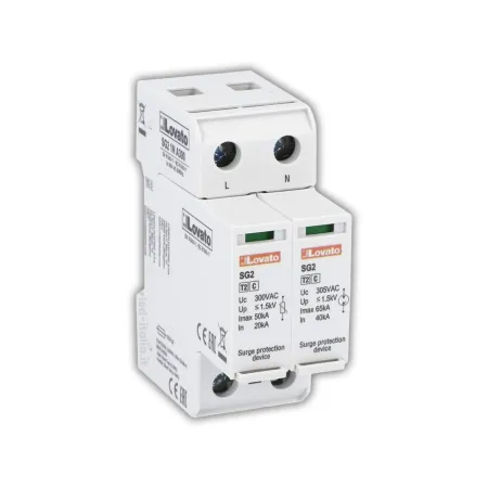 Scaricatore Sovratensione Serie SG2 Tipo 2 20kA 1P+N 2 Moduli